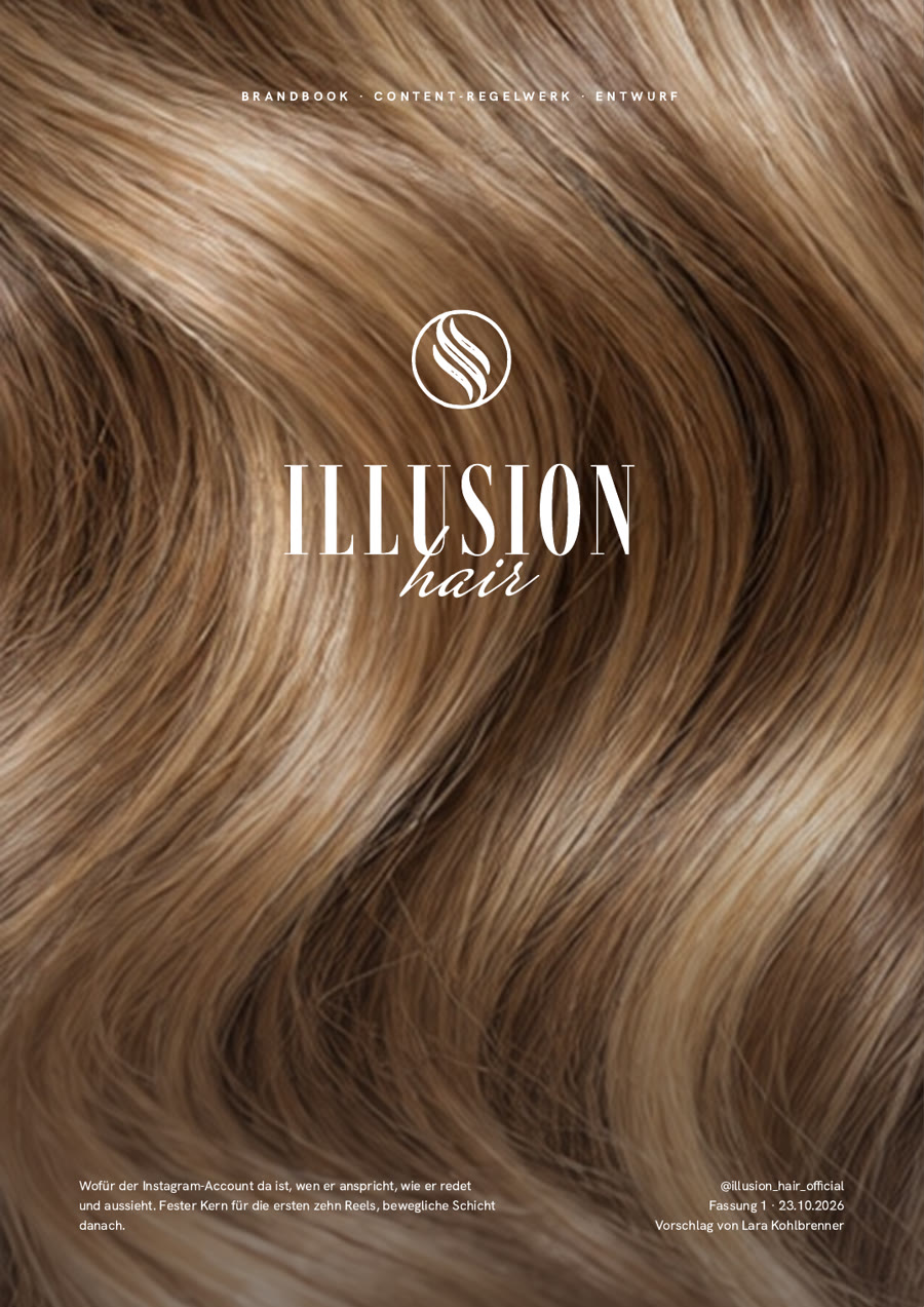 Titelseite des Brandbooks für Illusion Hair